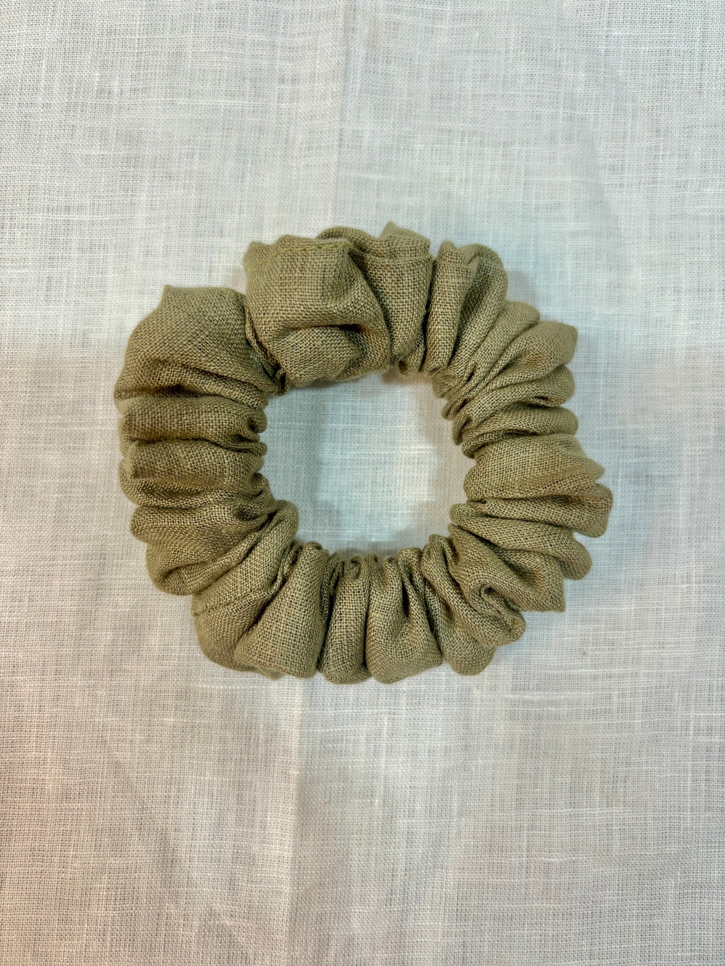 Linen Scrunchies - Rust Green